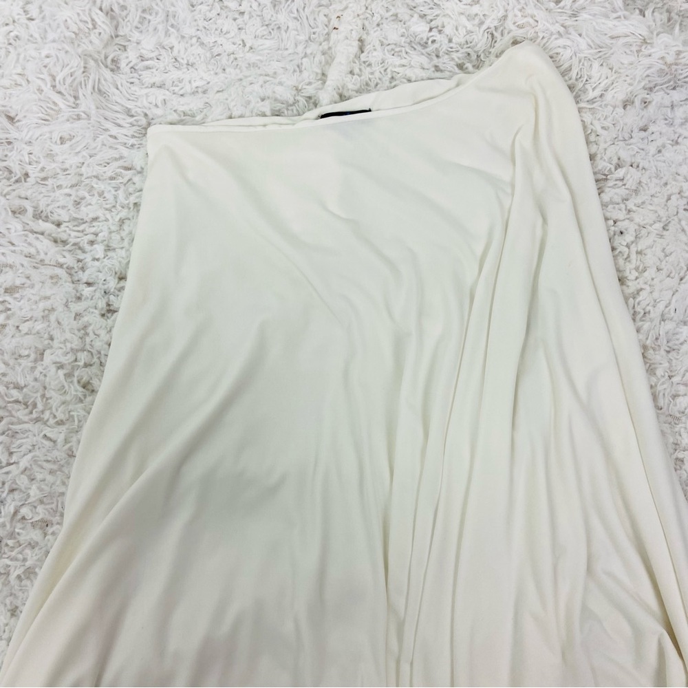 Body language One Shoulder flowy White mini Dress size medium - Picture 6 of 10